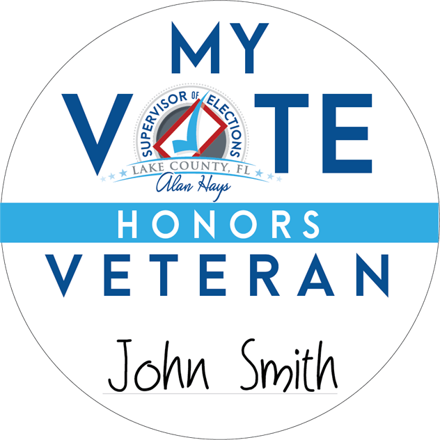 Sticker with Veteran's Name